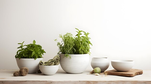 Świeże zioła w doniczce